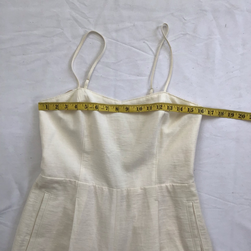 Club Monaco Women Elegant Buttery Cream Yellow Sleeveless Jumpsuit Size 6 - Picture 12 of 16